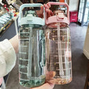 2 Liters Plastic Straw Water Bottle