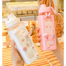 Cute Water Bottle for Girls with Lid Straw