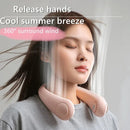 2025 New Mini Hanging Neck Fan Bladeless Portable Neckband Fan Digital