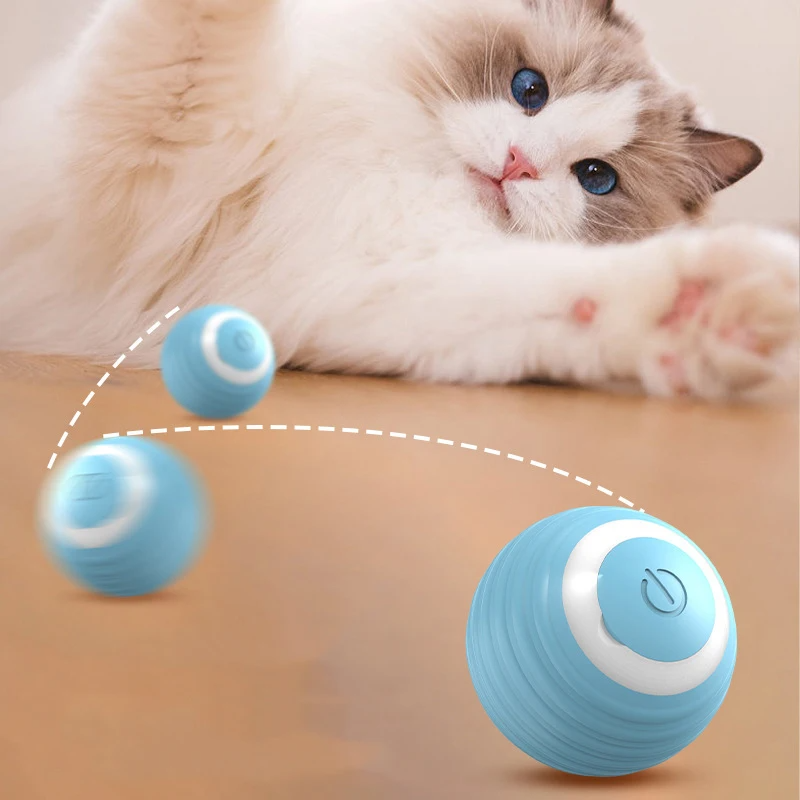 Smart Interactive Pet Ball – USB Charging, Auto Moving &amp; Bouncing