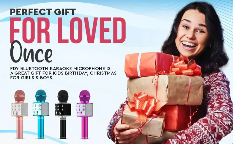 Wireless Bluetooth Karaoke Microphone