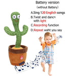 Kids Dancing Talking Cactus Toys Singing