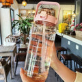 2 Liters Plastic Straw Water Bottle