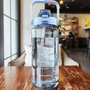 2 Liters Plastic Straw Water Bottle