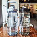 2 Liters Plastic Straw Water Bottle