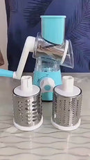 Manual Vegetable & Cheese Slicer – 3-Blade Chopper & Shredder