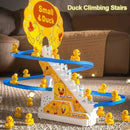 Children's electric ducklings climb stairs