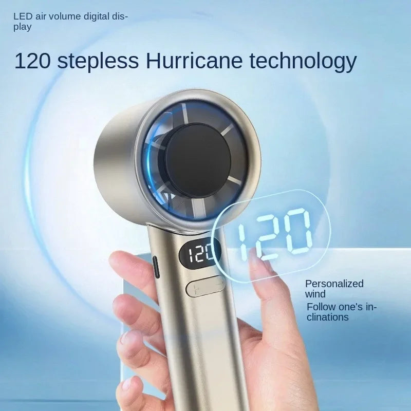 Portable Hand Fan , 120 Wind Speeds